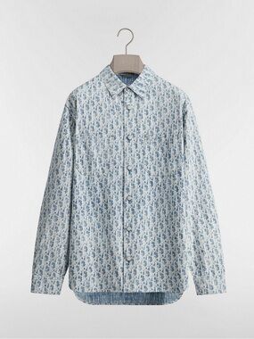 Blue and White Dior Oblique Kasuri Cotton Denim